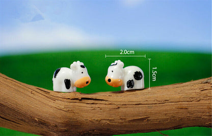Mini 10pcs Cow Dolls Bottle Decoration Supplies Garden Deco Creative Handicrafts