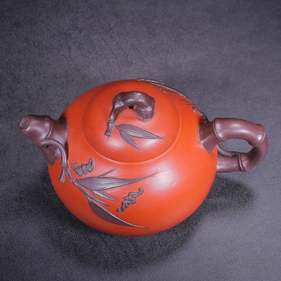 Chinese Yixing Zisha Clay Handmade Exquisite Teapot（竹韵 底款：魏援良）