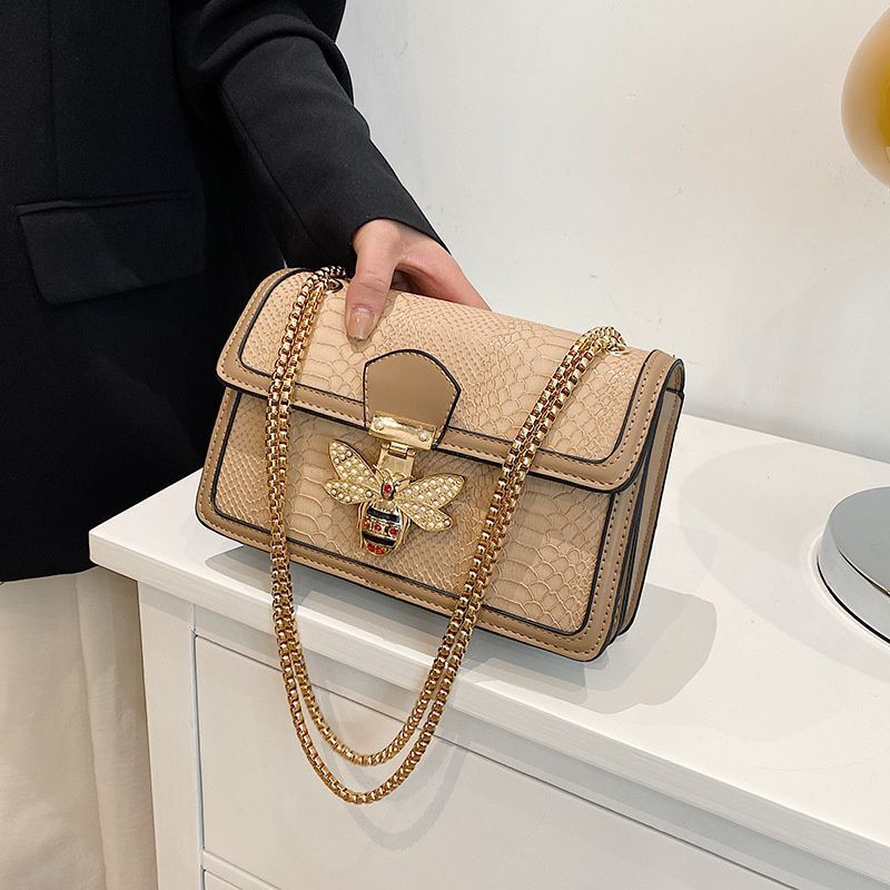 Women's Fashion Luxury Bag Crocodile Pattern One Shoulder Messenger Bag Chain