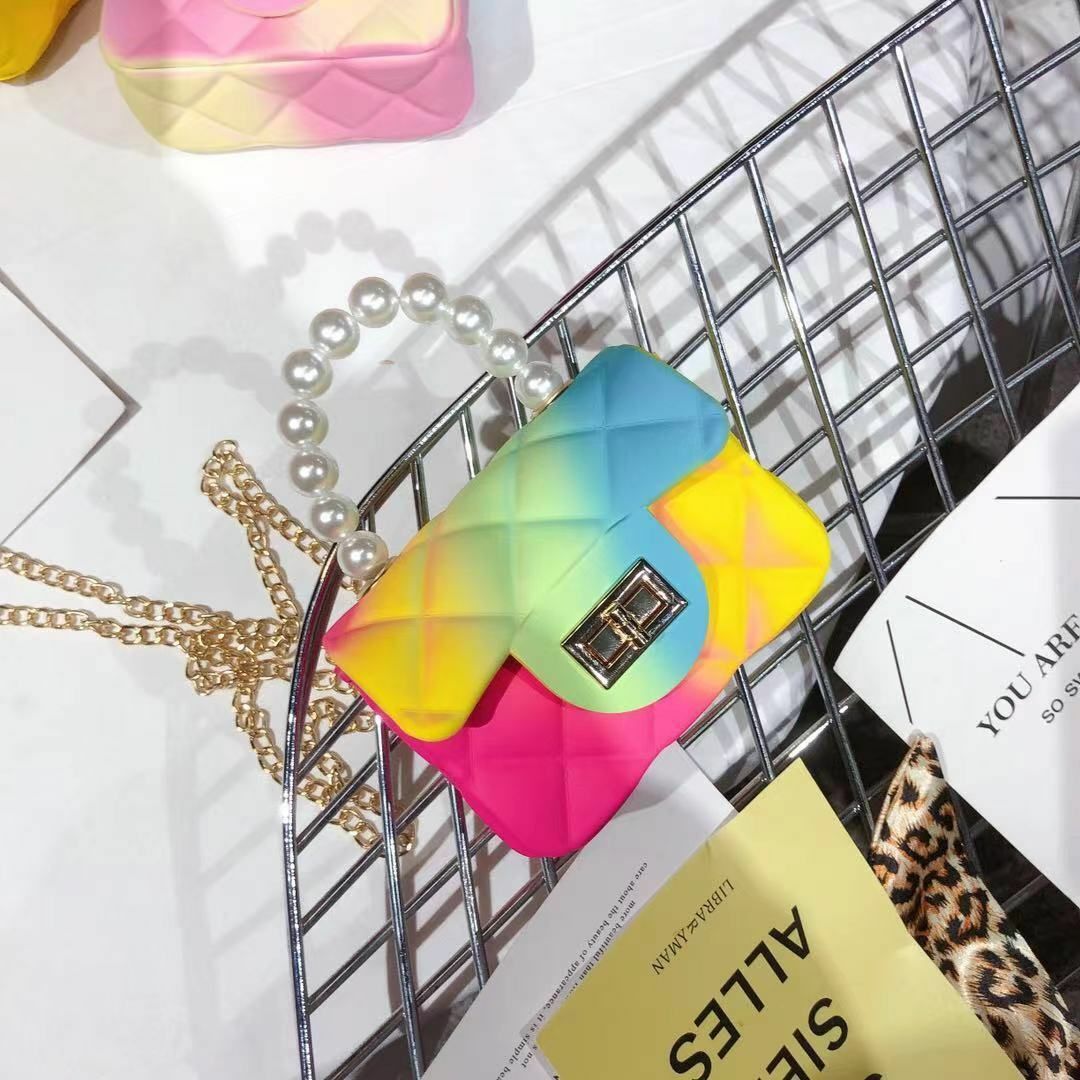 Women Mini Handbags Candy Color Jelly Crossbody Bags Girls Small Coin Pouch Baby