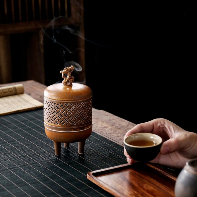 Chinese Ceramic Incense Burner Sandalwood Incense Burner Tea Ceremony Zen Censer