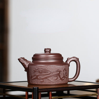 China Yixing Zisha Pottery purple Clay handmade 260cc dragon Teapot