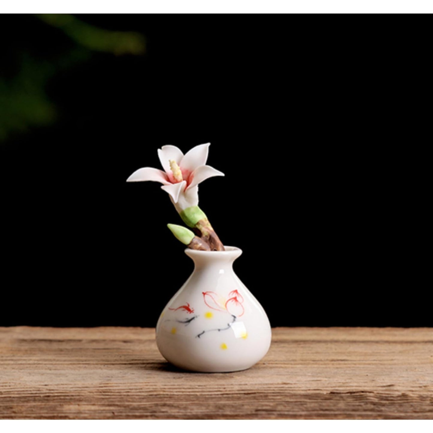 Chinese Orchid Ceramic Tea Pet 15cm 6in Kung Fu Tea Set Decoratio Tea Ceremony