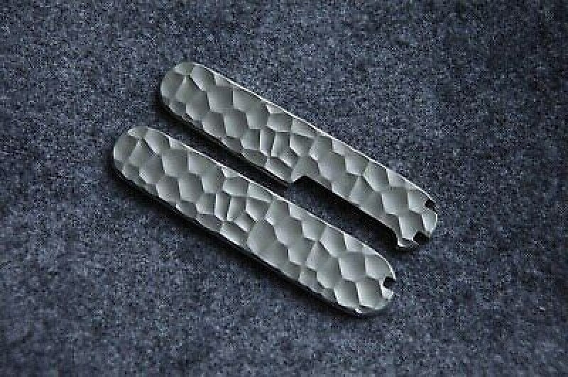 1 Pair DIY Titanium Meteorite Pattern Scale for 91mm Victorinox Swiss Army Knife