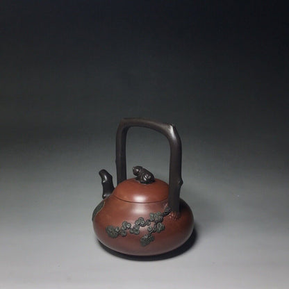 Chinese Yixing Zisha Clay Handmade Exquisite Teapot （提梁壶 底款：蒋蓉））