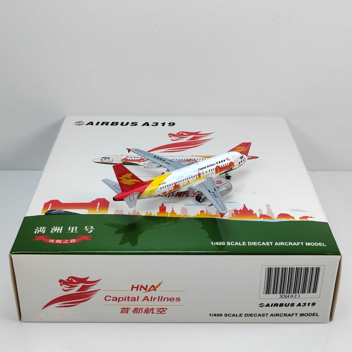 1:400 JC Wings CAPITAL AIRLINES AIRBUS A319 Passenger Airplane Diecast Model