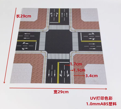 1:64 Scale City Simulation Road Model Crossroad Scene Display Model Toy
