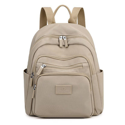 Dark Green Backpack Waterproof Nylon Student School Bag Small Traveling Rucksack