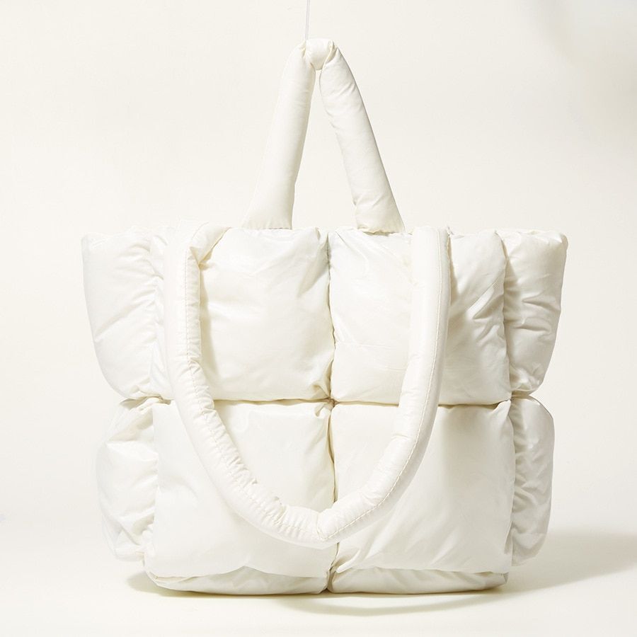 Large Padded Handbags Women Shoulder Bags Nylon Down Cotton Crossbody Bag Purse