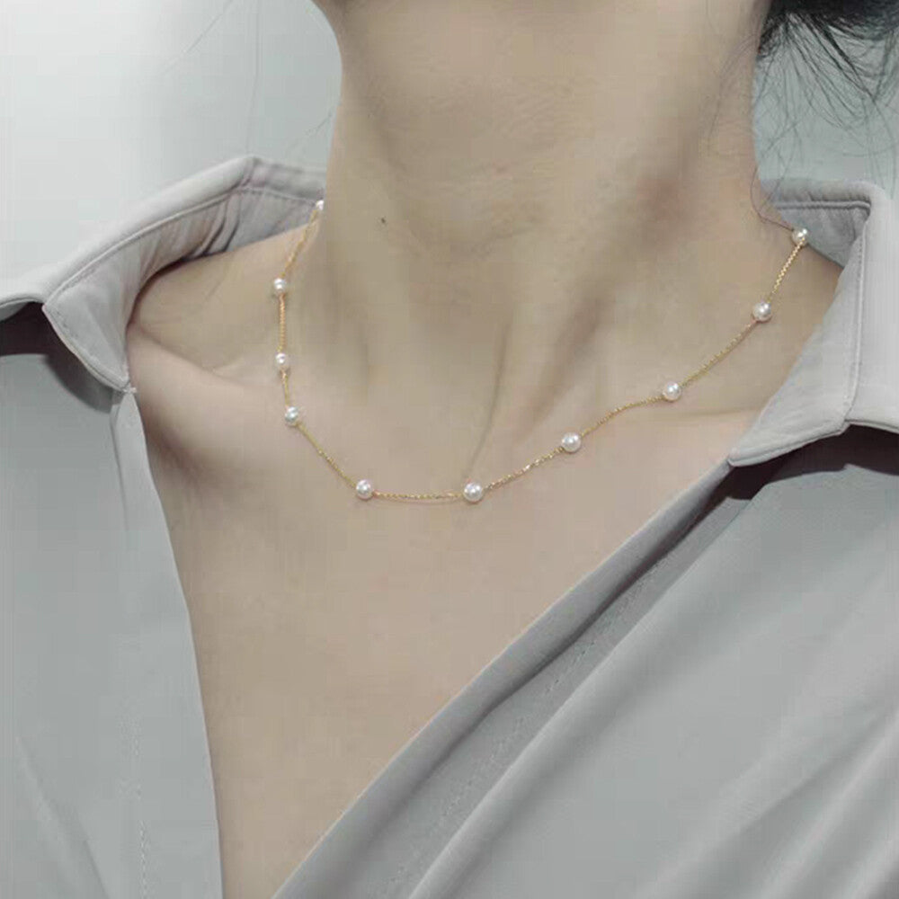 Fashion Pearl Choker Chain Necklace Women Weddings Charm Party Gift