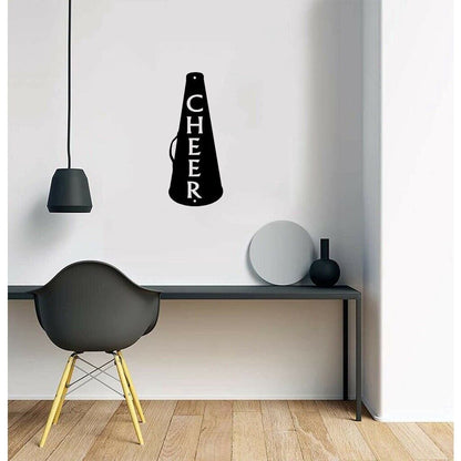 Cheer Megaphone-Metal Art Sign Pretty Artwork Wall Stickers Decor Accessories