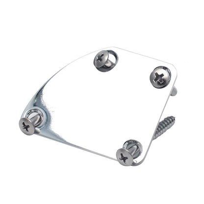 Silver Electric Guitar Neck Plate Cutaway Neck Joint Plate For Strat Tele Bass k