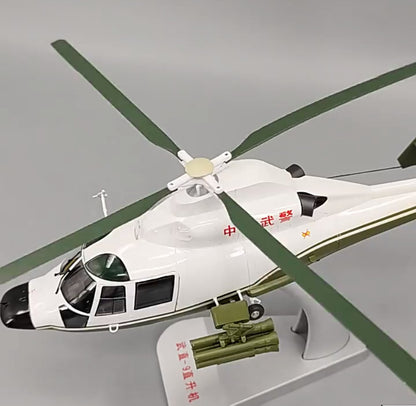 1:32 41CM China Armed Police Force Z-9 Armed Helicopter Plane Diecast Model