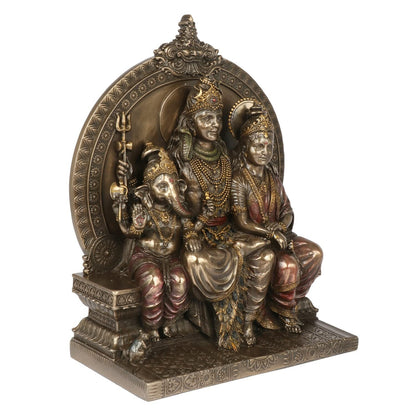 Hindu God Lord Resin Shiv Parivar Shiva Parvati Family Idol Statute Figurine