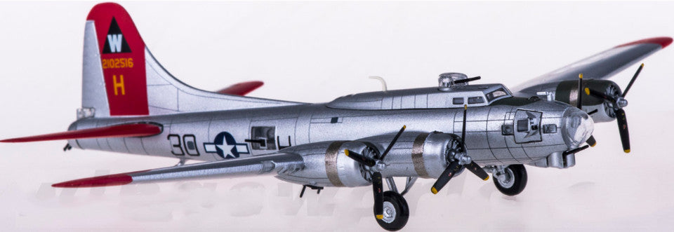1:200 Hogan USAAC Boeing B-17G Aluminum Overcast Fighter Diecast Aircraft Model