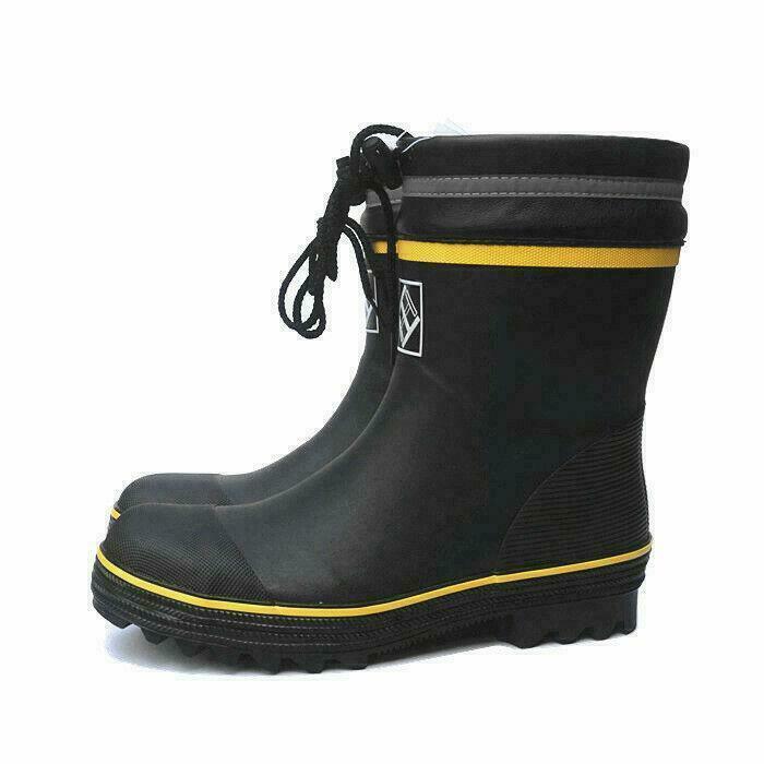 Mens Steel Toe Safety Rain Boots Anti-puncture Waterproof Rubber Work Shoes New