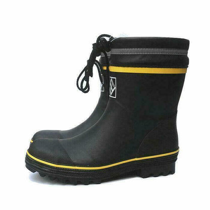 Mens Steel Toe Safety Rain Boots Anti-puncture Waterproof Rubber Work Shoes New