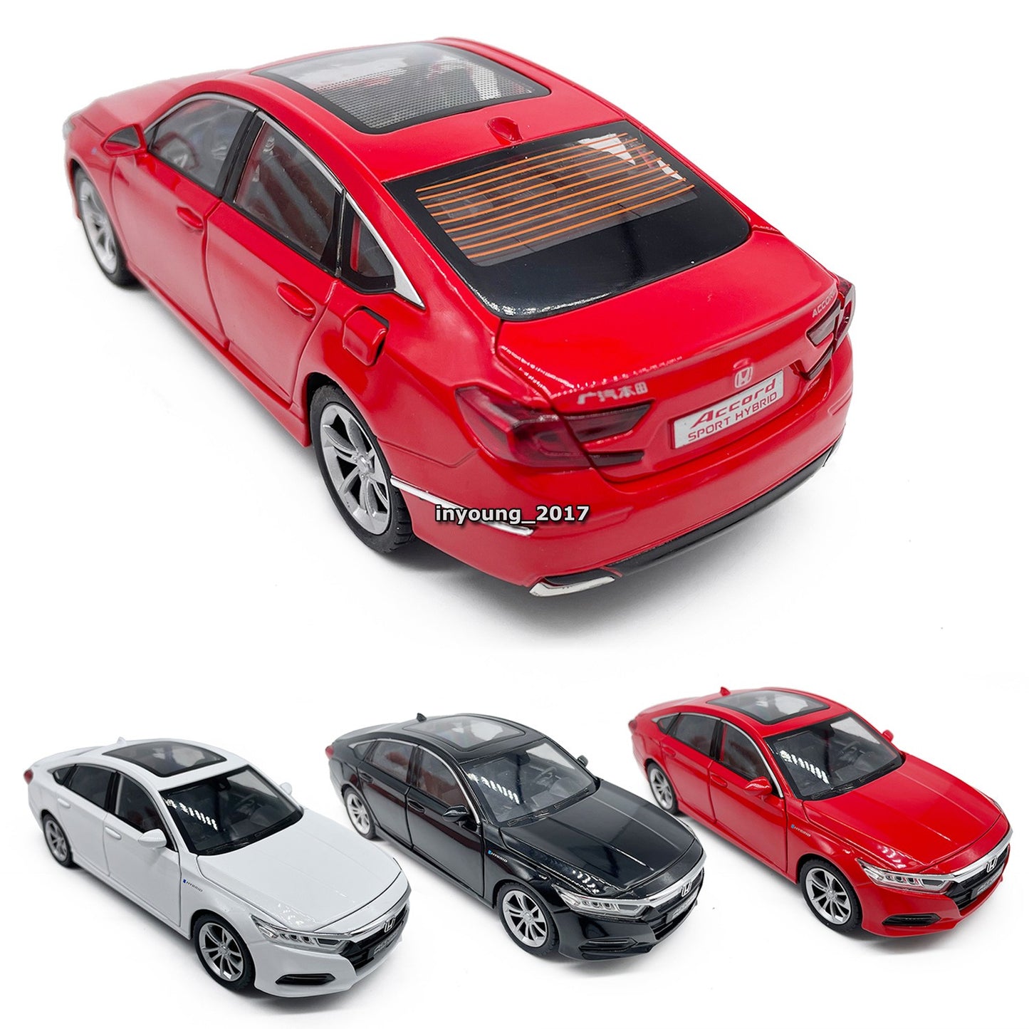 1/24 Honda Accord Model Toy Car Diecast Toy Vehicle Boys Toys for Kids Gifts