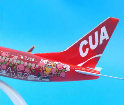 20CM CHINA UNITED CUA BOEING 737-800 Passenger Airplane Diecast Aircraft Model