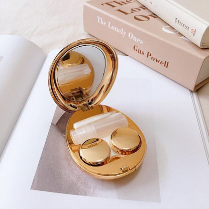 Contact Lens Case Ultra-Thin Travel Set Organizers Storage Box 9x7.4x3cm Plastic