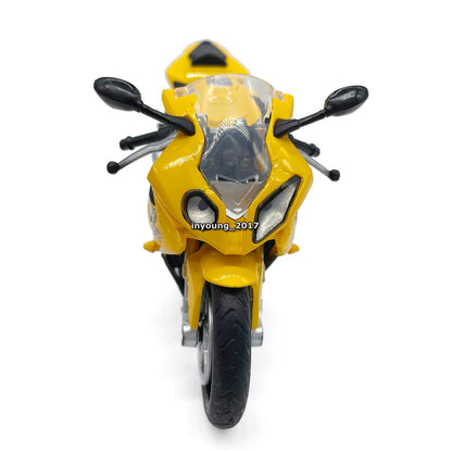 1/12 BMW S1000RR Motorcycle Model Toy Diecast Toy Vehicle for Kids Boys Yellow