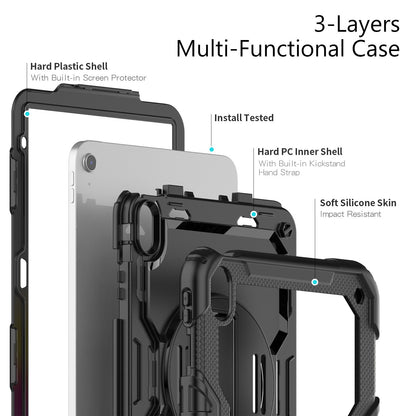 For iPad 10.9 10th 2022 360 rotating silicone shockproof protective case 12color