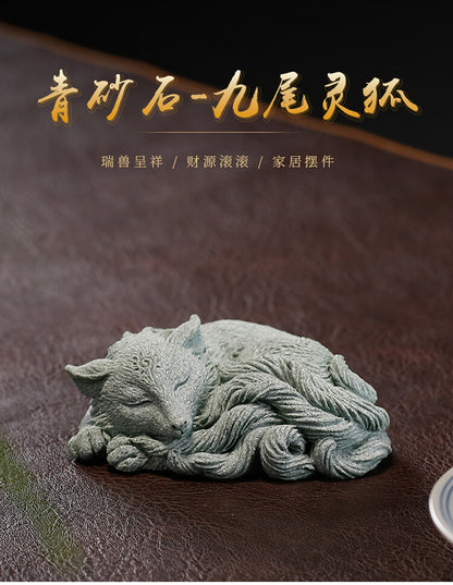 Creative New Chinese Nine Tailed Spirit Fox Tea Pet Decoration