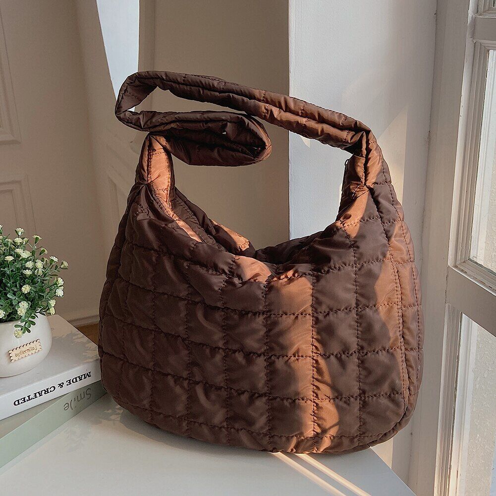Pattern Shoulder Bag Cotton Handbag Women Tote Bags Padded Ladies Bag