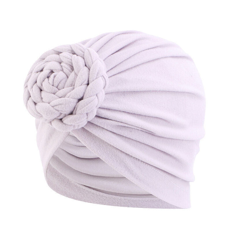 Turban Hat Twist Braid Turban Hat Pan Flower Turban Hat Baotou Hat Ethnic Hat