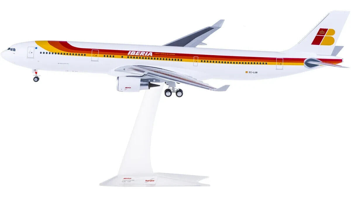1:200 32CM Herpa IBERIA AIRBUS A330-300 Passenger Airplane ABS Plastic Model