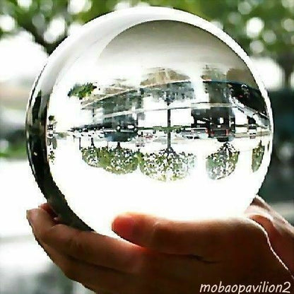 100MM+stand New Natural Clear Sphere Large Crystal Ball Healing Stone Decor