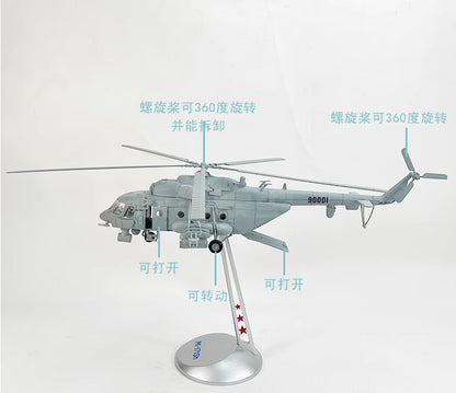 1:48 China Army Mi-171Sh Military Transport Aircraft Helicopter Diecast Model
