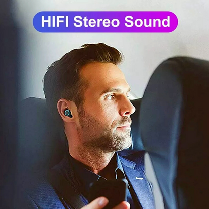 TWS Headphones Bluetooth 5.0 Wireless Earbuds CVC 8.0 Noise Reduction 8D LED