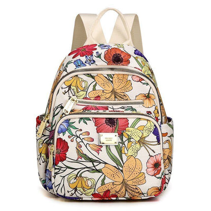 Soft Nylon Small Backpack School Bags Polyester 17*10*28 CM Softback Floral 1 PC
