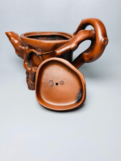 Chinese Yixing Zisha Clay Handmade Exquisite Teapot （ 树桩壶 底款：陈明远）