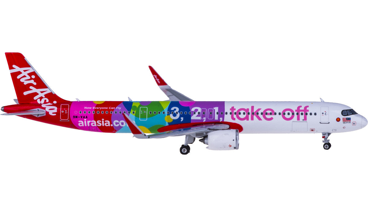 1:400 Phoenix AirAsia AIRBUS A321neo Passenger Airplane Diecast Aircraft Model