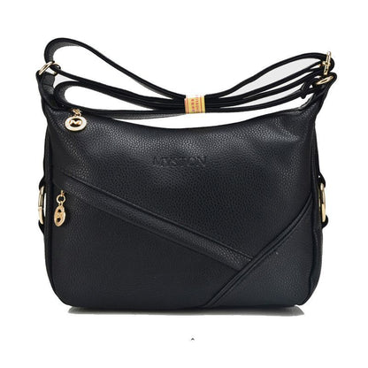Genuine Leather Handbags Bag Black Shoulder Handbags Crossbody Travel Messenger