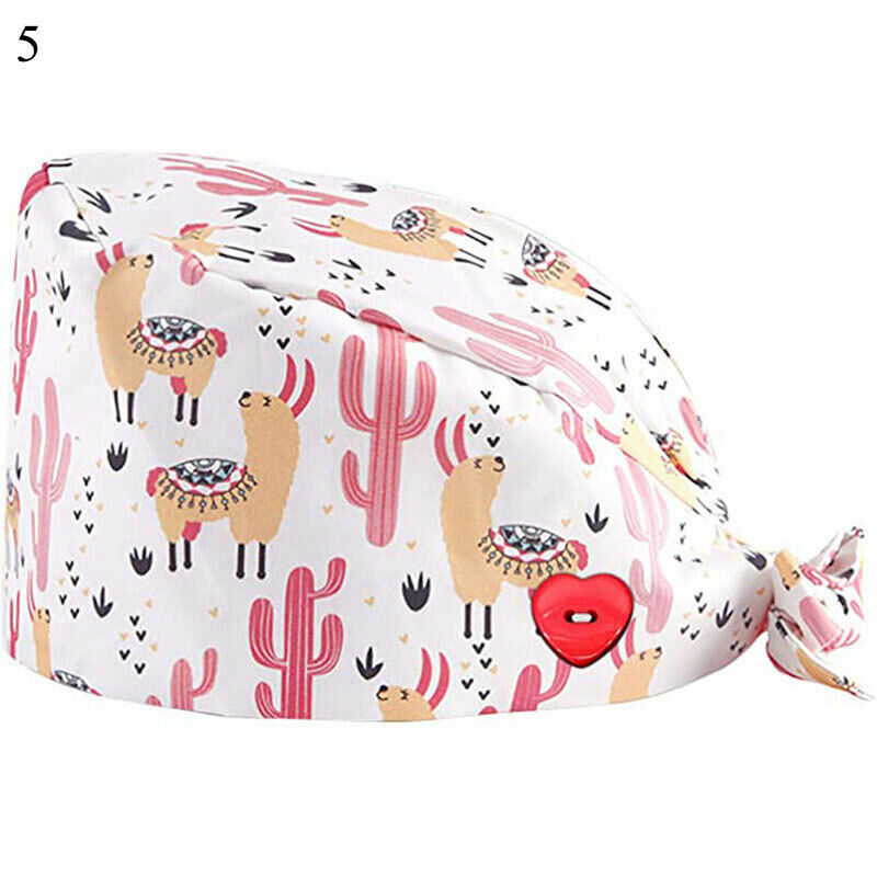 Surgical Cap Baotou Cap Doctor Hat Nurse Floral Fashion Cartoon Printing Buckle