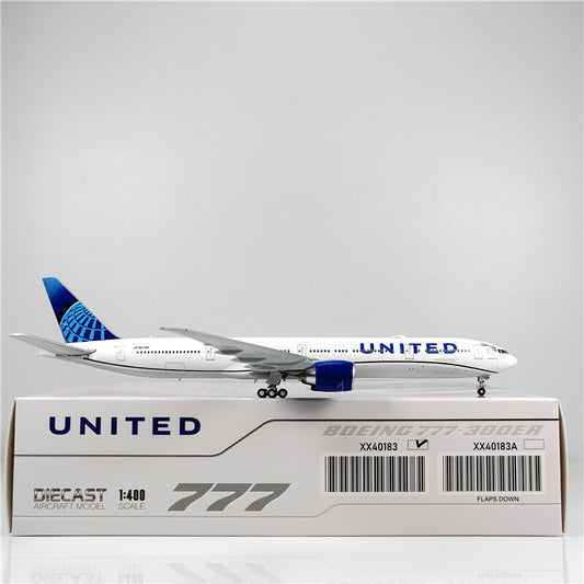 1:400 JC Wings UNITED BOEING 777-300ER Passenger Airplane Diecast Aircraft Model