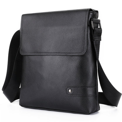 100% Genuine Leather Men's Embossing Business 8" Sling Shoulder/Messenger Bag
