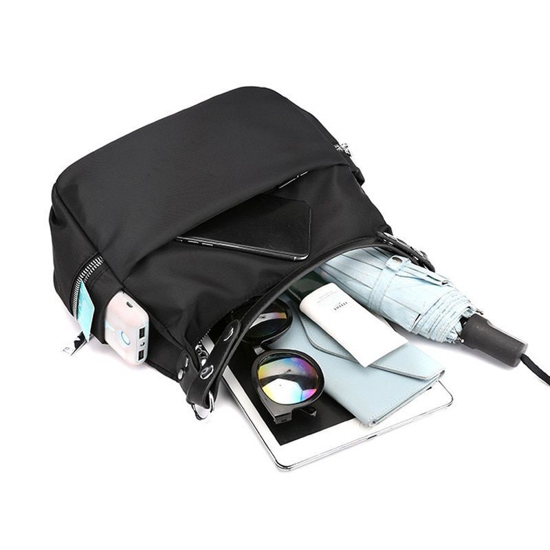 Small Nylon Shoulder Bag Messenger Crossbody Bags Lady Handbag Zipper Shell 1 PC