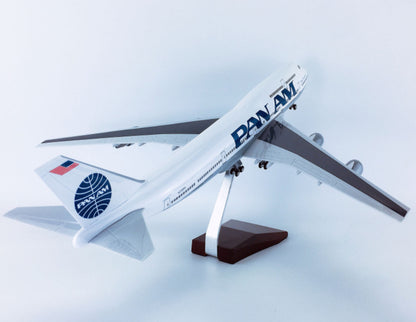 1:150 47CM PAN AM BOEING 747-400 Airplane Landing Gear Resin Aircraft Model