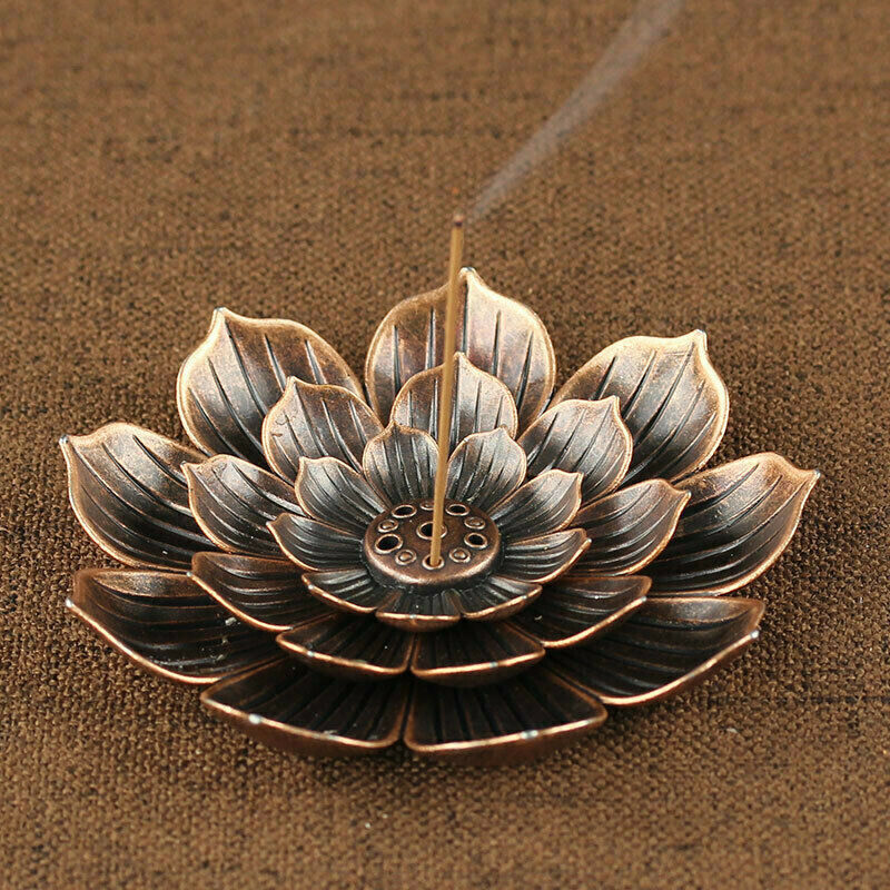 3.3inch New Buddhism Lotus Line Incense Plate Coil Base Incense Burner Holder