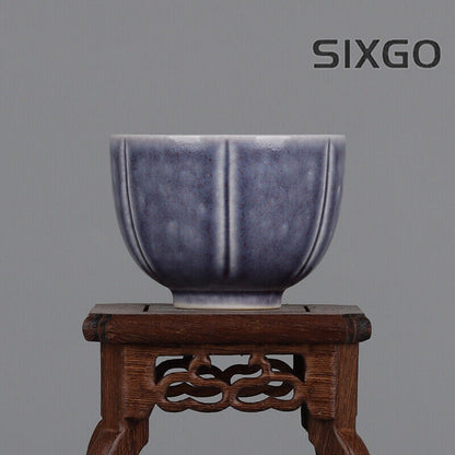 Collection China Qing Solanum Purple Glaze Porcelain Fambe Kung Fu Cup