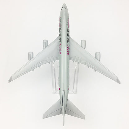 1:400 16cm B747 Qatar Airways Airplane Model Alloy Plane Simulation Ornaments