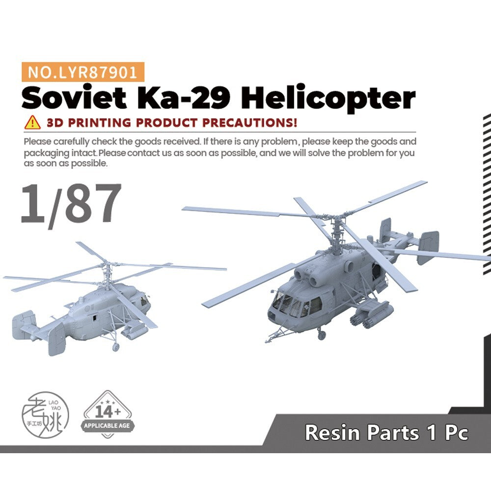 Yao's Studio LYR87901 1/87 Military Model Kit Soviet Ka-29 Helicopter