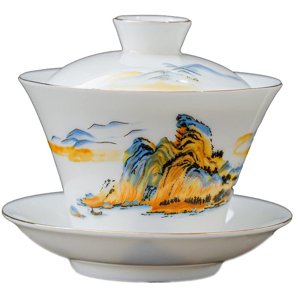 190ml Traditions Gaiwan Tea Set Tea Bowl Cup Ceramic Kung Fu Tea Set Tureen
