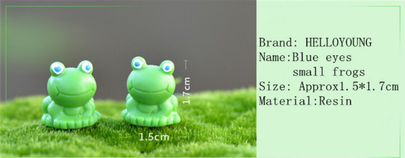 Garden Creative Handicrafts Mini 5pcs Blue Eyes Small Frogs Decoration Supplies