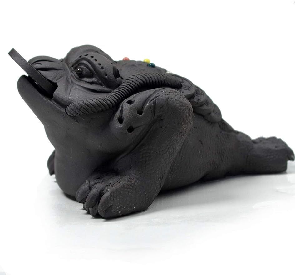 Toad Offers Handmade Zisha Clay KungFu Tea Tray Lovers Prosperity Good Luck