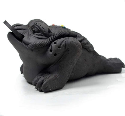 Toad Offers Handmade Zisha Clay KungFu Tea Tray Lovers Prosperity Good Luck